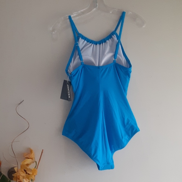 🆕️ Jantzen NWT Turquoise One Piece Swimsuit Size 10 - Picture 7 of 16